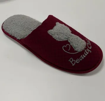 Custom Soft Cozy Winter Warm Plush Fuzzy Fur Lined Open Toe Slippers Slides