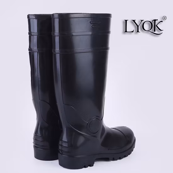 Entresuela con punta de acero doble, botas de lluvia impermeables de goma/PVC, seguridad al por mayor, seguridad laboral Industrial