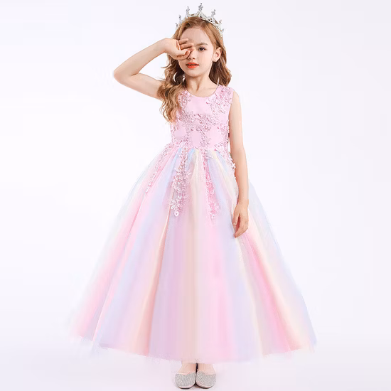 Zapatos de tacón alto para niñas, zapatos de princesa para niñas, zapatos individuales duraderos de cristal para niños, zapatos de vestir para fiestas