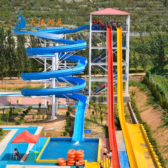 Diapositivas divertidas de la diversión del equipo del patio de la fibra de vidrio para adultos con gran precio